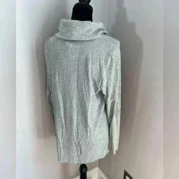 Anthropologie Saturday Sunday Cowl Neck Ribbed Long Sleeve Pullover Large - Picture 5 of 6